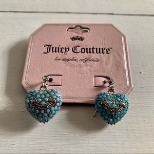 NWT Juicy Couture Dangling Heart Earrings